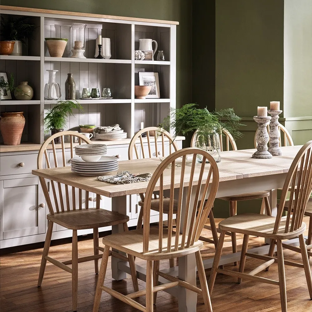 6-10 Seater Extending Dining Table - Grey, Oak