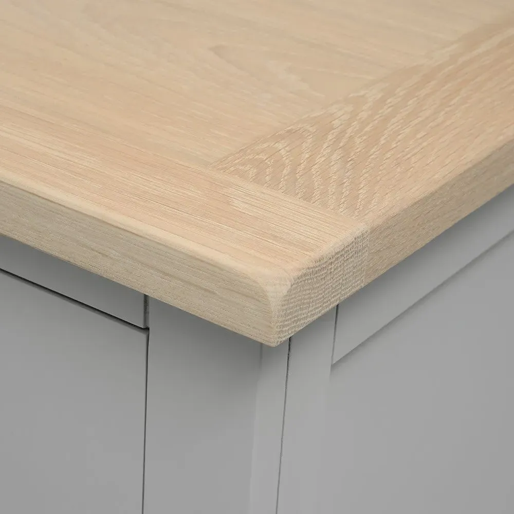 7 Drawer Chest of Drawers - Dove Grey, Oak