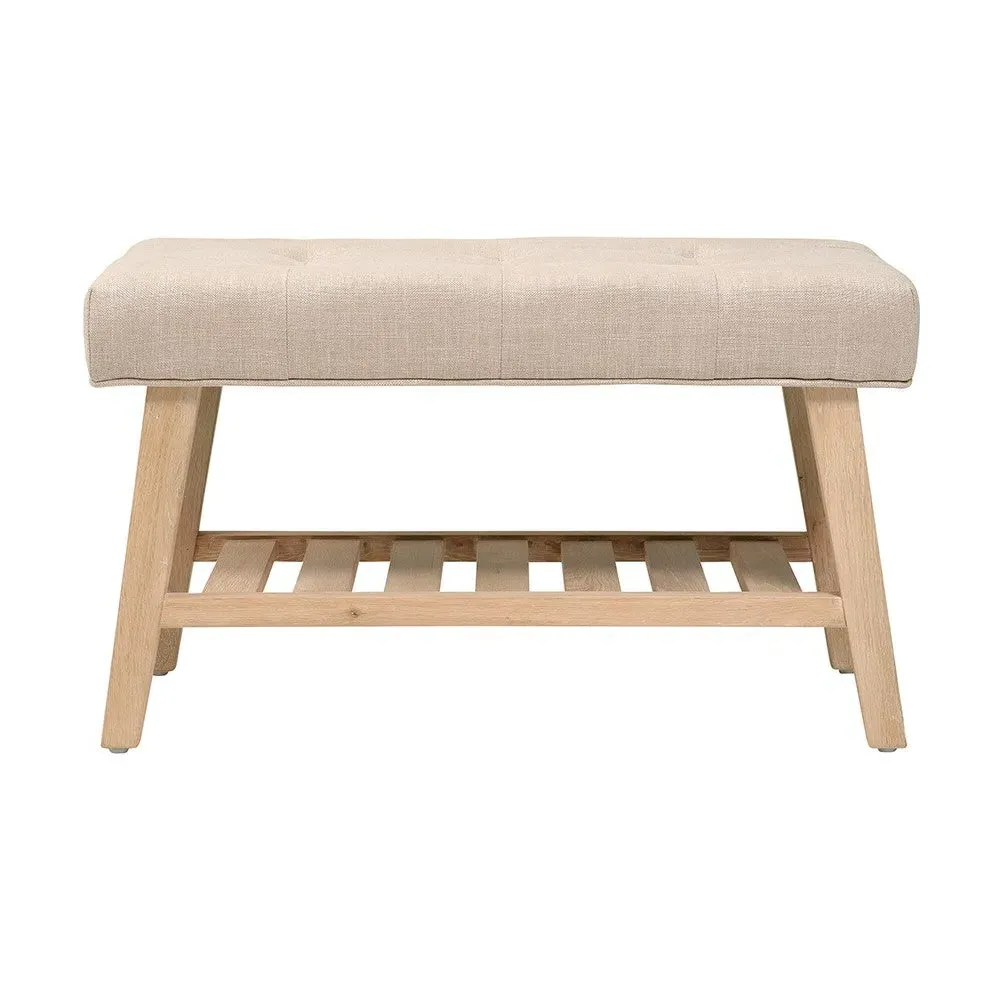 80cm Upholstered Hallway Bench with Storage - Dove Grey