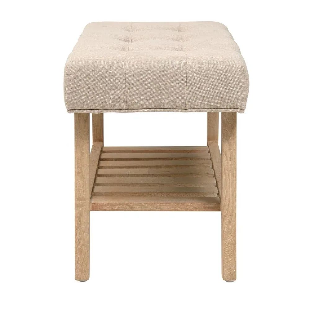 80cm Upholstered Hallway Bench with Storage - Dove Grey