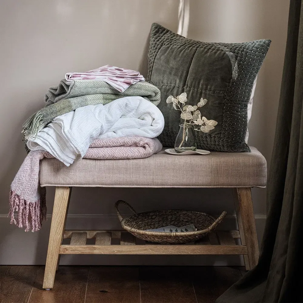80cm Upholstered Hallway Bench with Storage - Dove Grey image