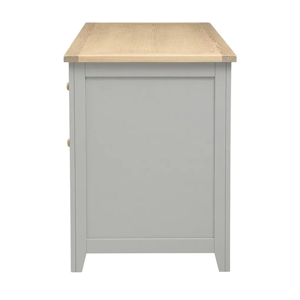 Breakfast Bar Island and Stools Set - Dove Grey