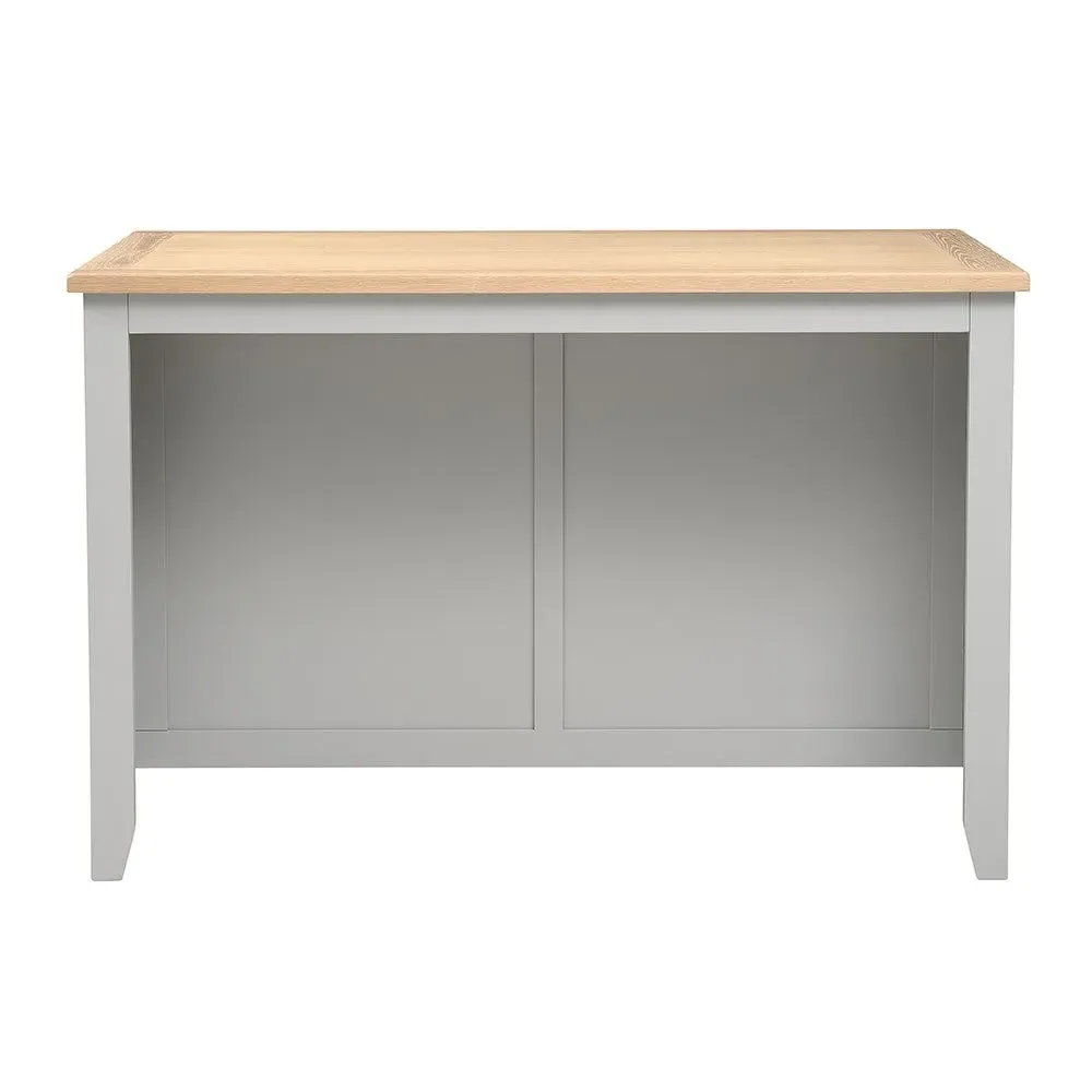 Breakfast Bar Island and Stools Set - Dove Grey