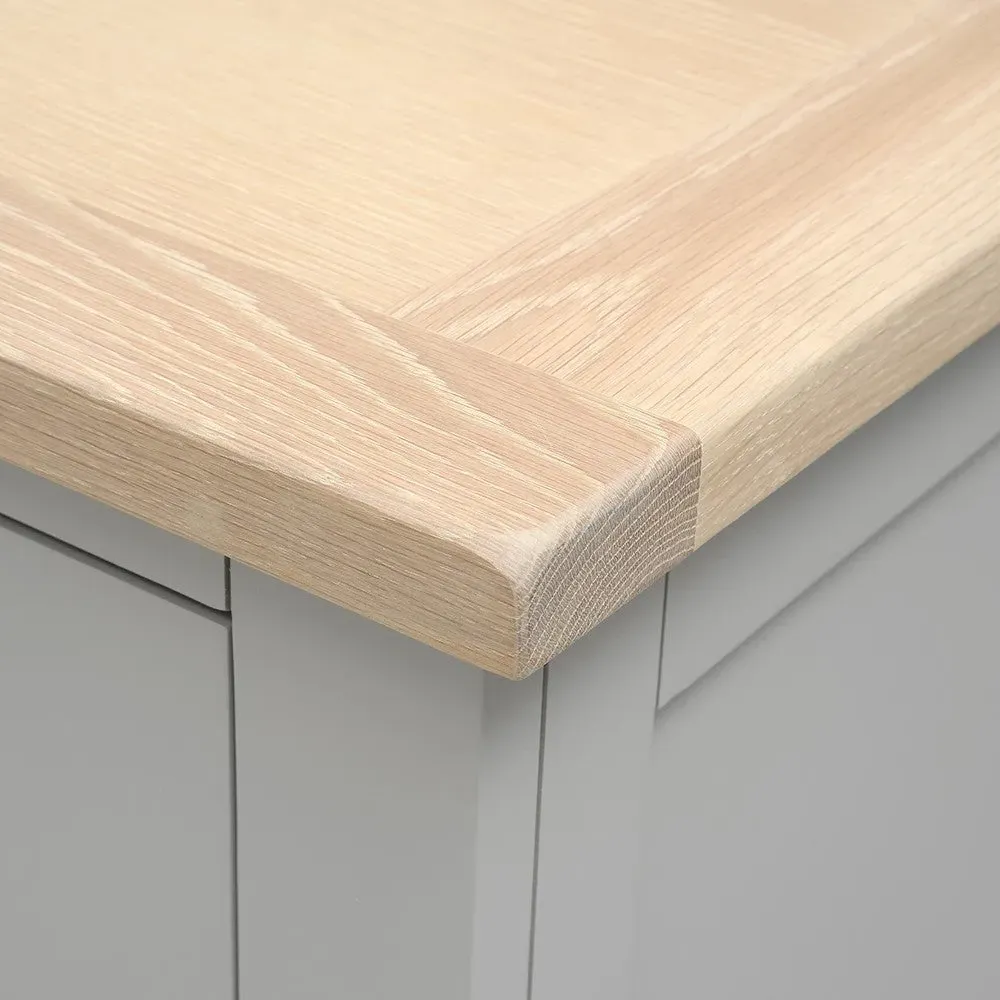 Breakfast Bar Island and Stools Set - Dove Grey