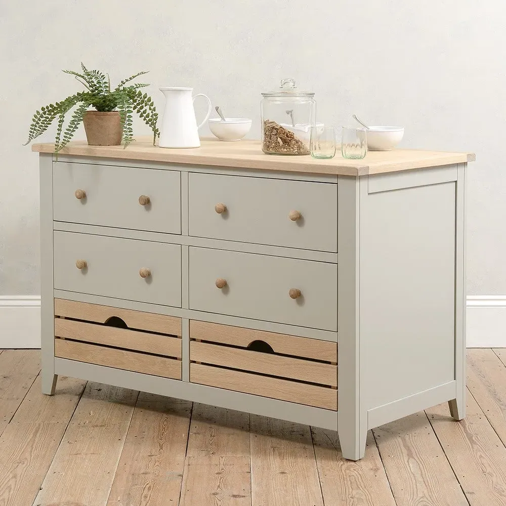 Breakfast Bar Island and Stools Set - Dove Grey image