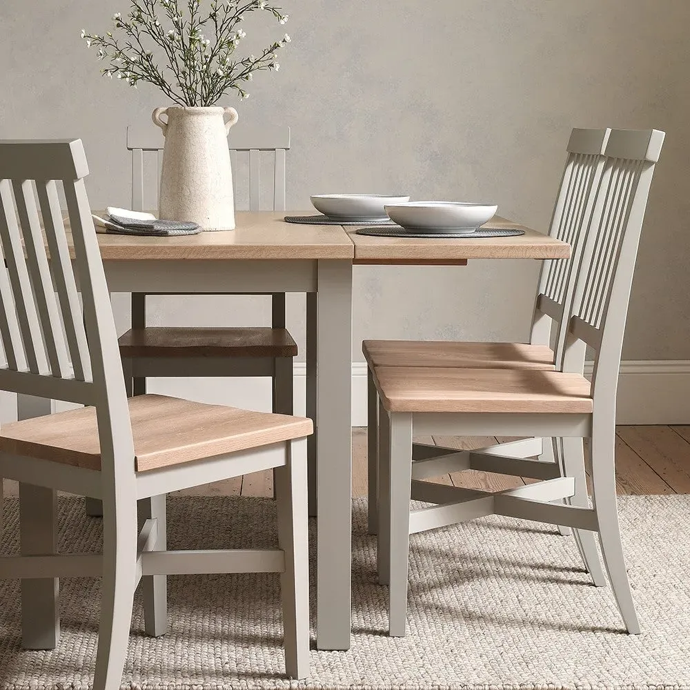 Chester 2-6 Seater Extending Drop Leaf Table - Dove Grey