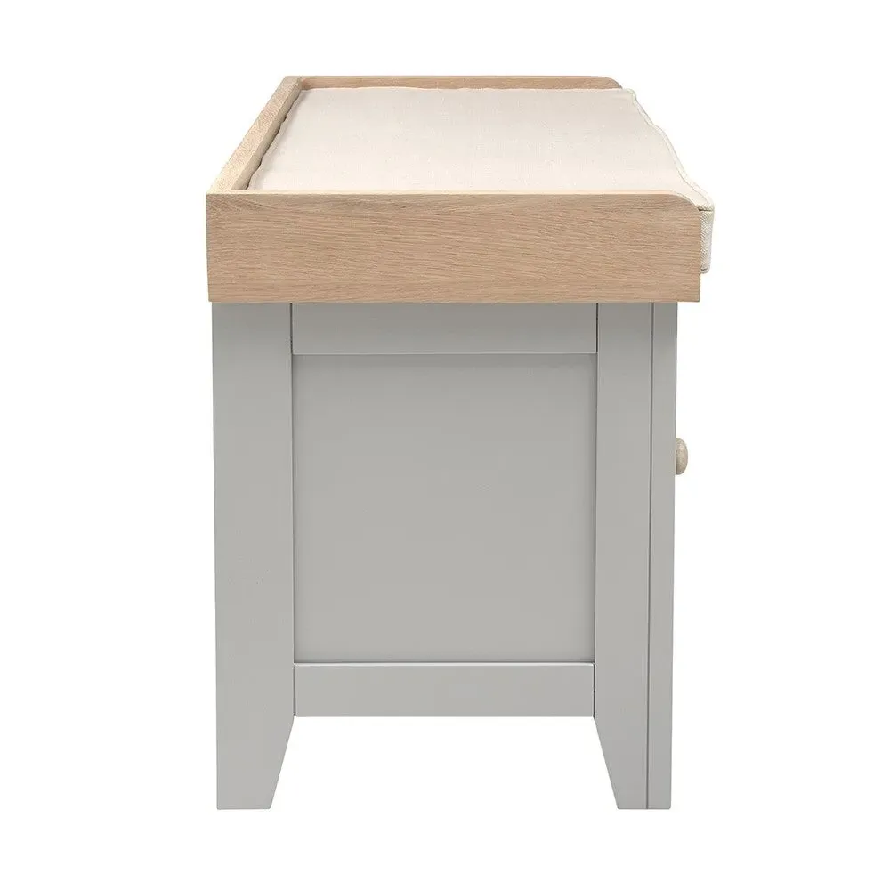 Chester 3 Drawer Shoe Bench - Dove Grey