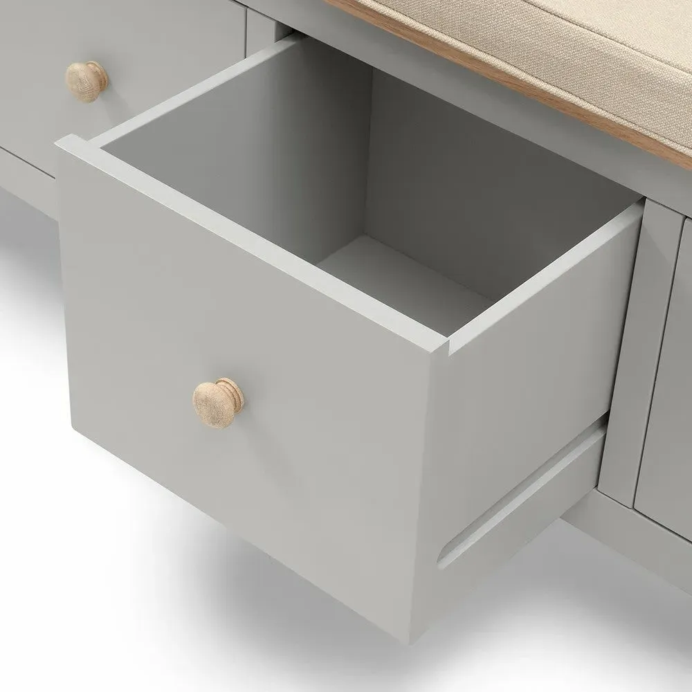 Chester 3 Drawer Shoe Bench - Dove Grey