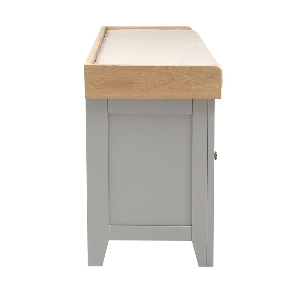 Chester 4 Drawer Shoe Bench - Dove Grey