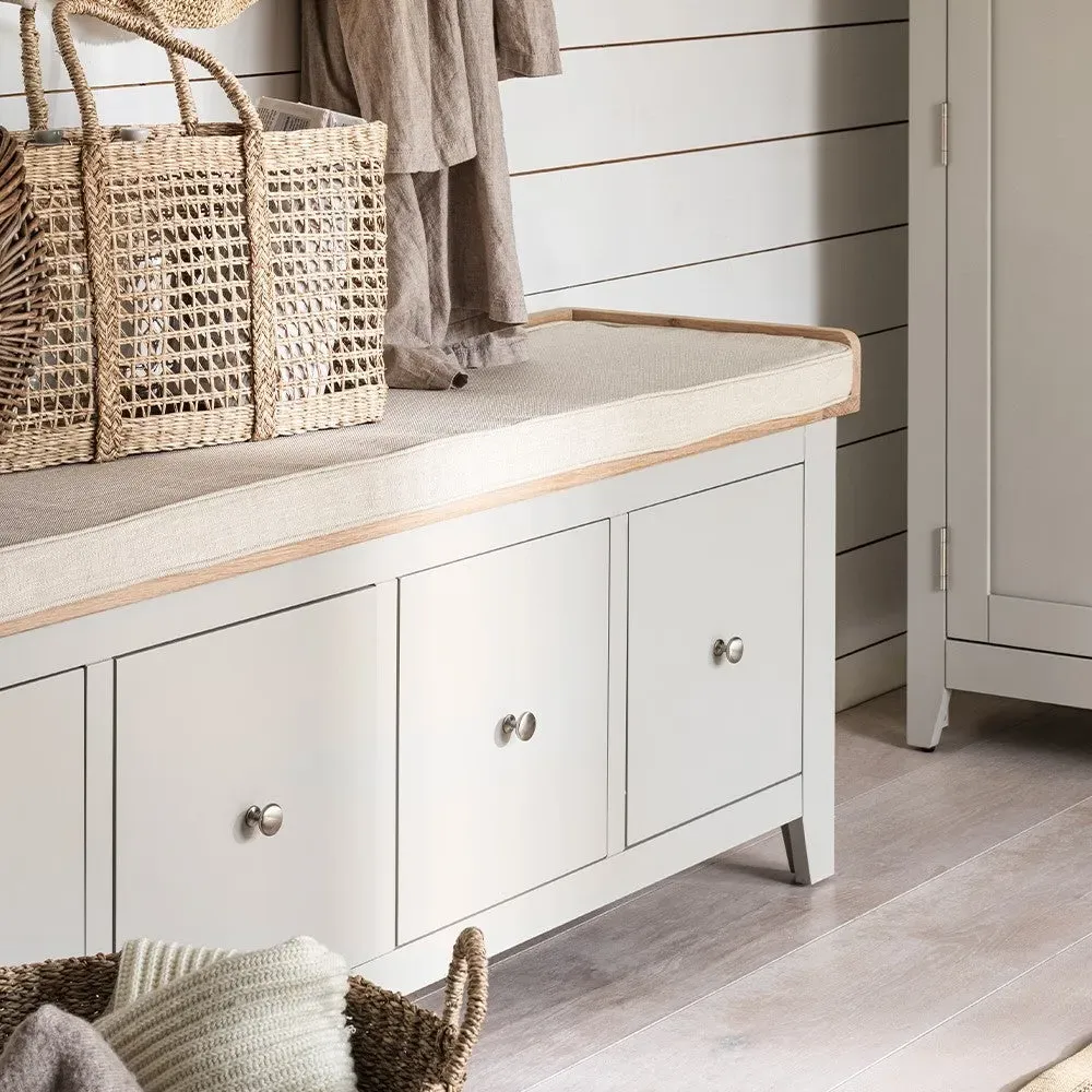 Chester 4 Drawer Shoe Bench - Dove Grey image