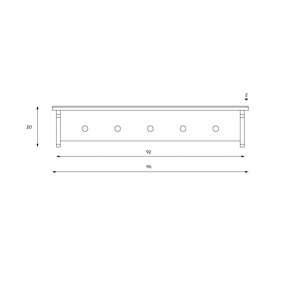 Chester 5 Peg Coat Rack with Shelf - Dove Grey, Oak