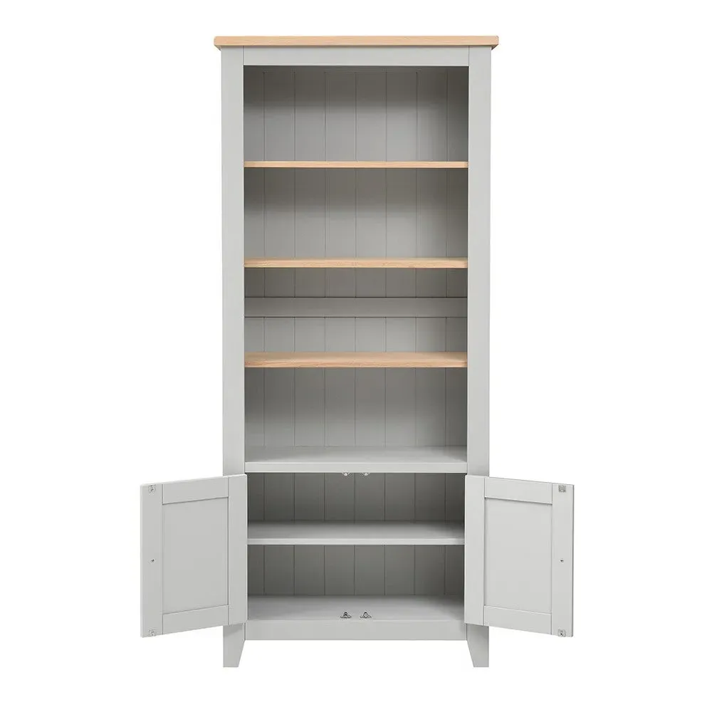 Chester Alcove Display Cabinet - Dove Grey