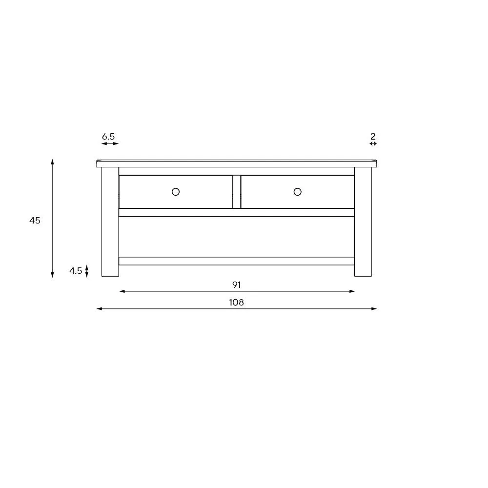 Chester Coffee Table with Drawers - Dove Grey, Oak