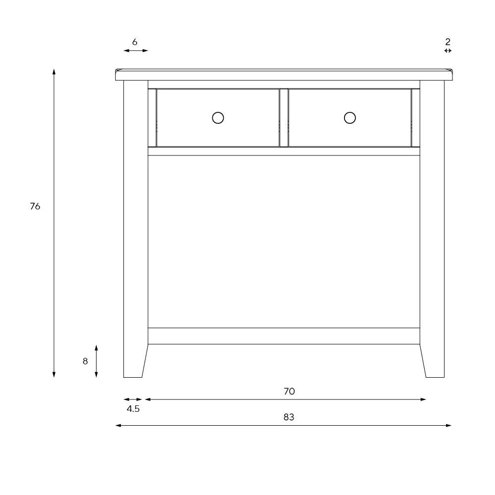 Chester Console Table with Storage - Dove Grey