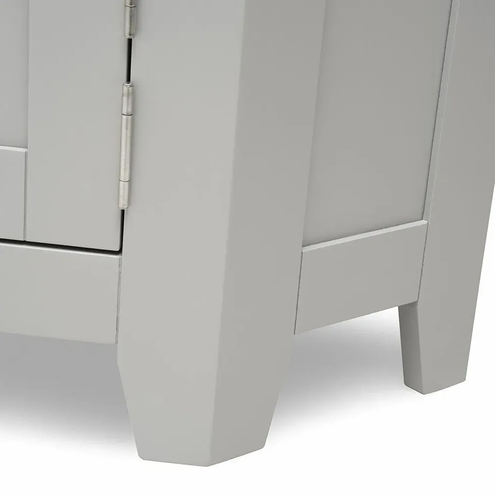 Chester Corner TV Unit with Storage - Dove Grey, Oak