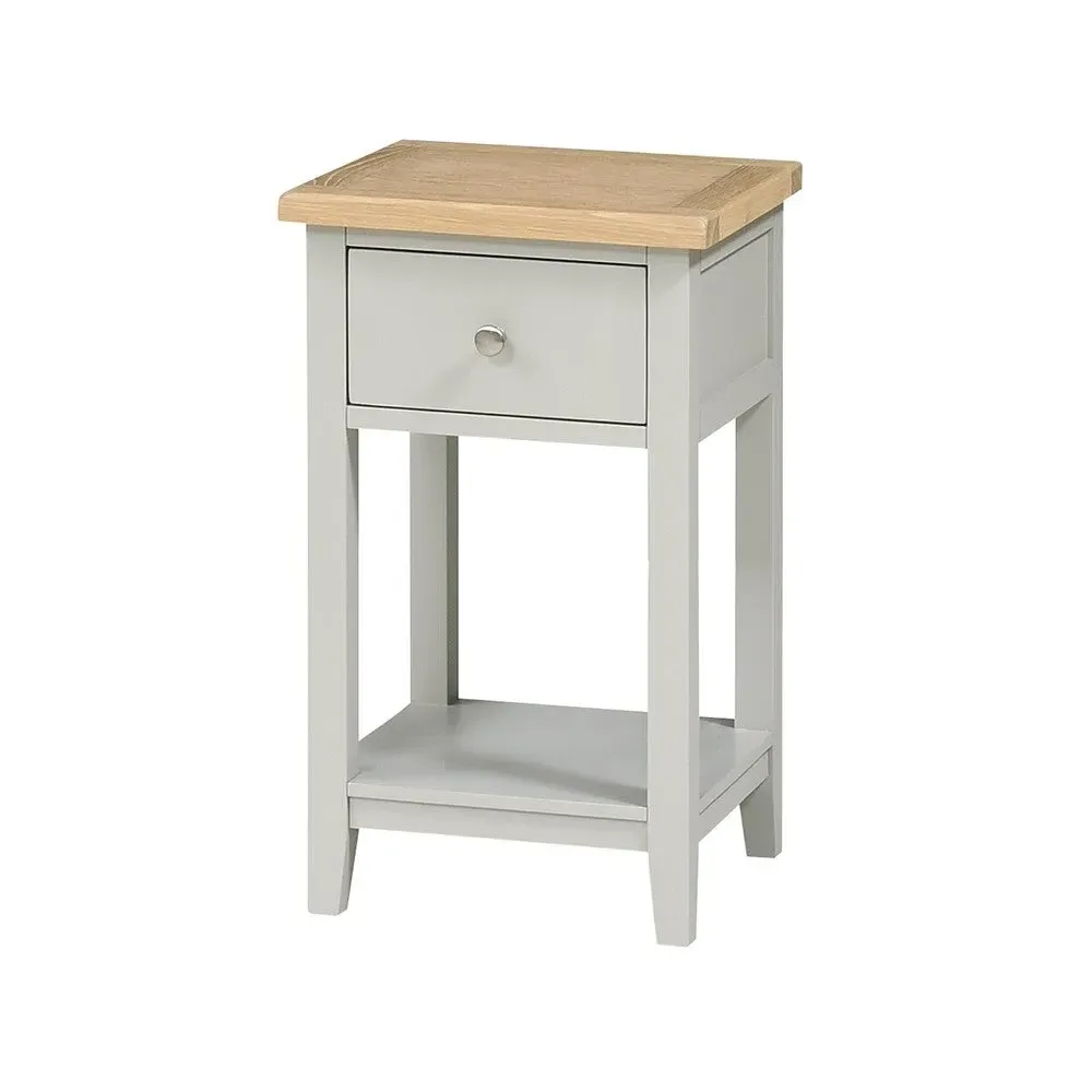 Chester Dove Grey Pair of Bedside Tables with Drawer - Grey