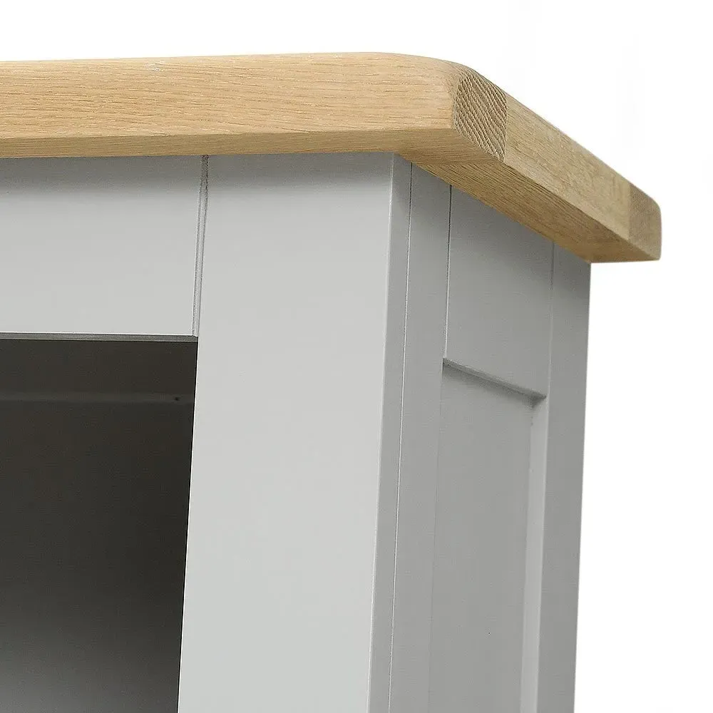 Chester Dove Grey Tall Slim Bookcase - Grey