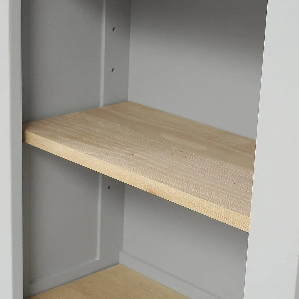 Chester Dove Grey Tall Slim Bookcase - Grey