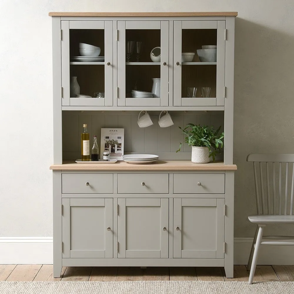 Chester Dresser with Storage - Dove Grey, Oak