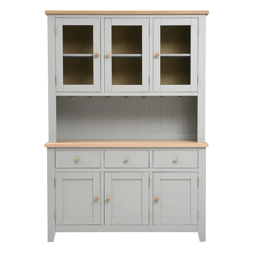 Chester Dresser with Storage - Dove Grey, Oak