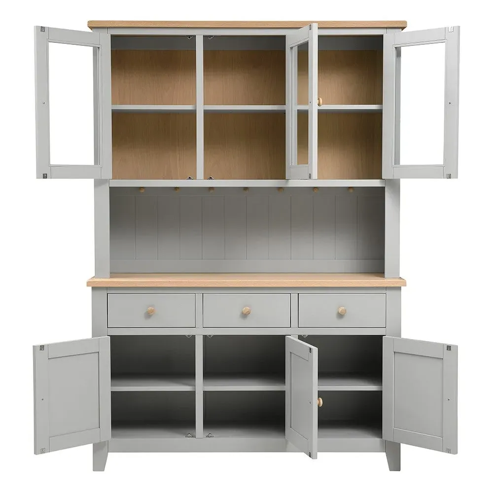 Chester Dresser with Storage - Dove Grey, Oak