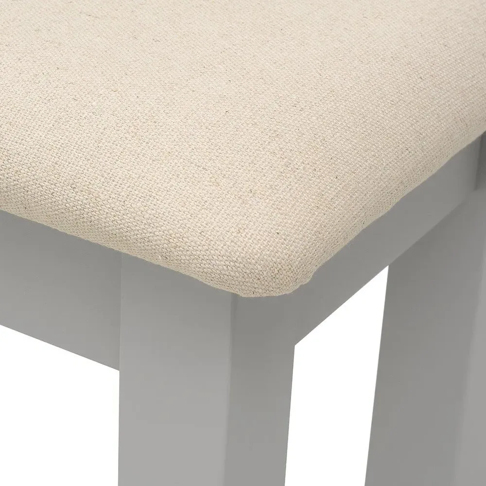 Chester Dressing Table Stool - Dove Grey