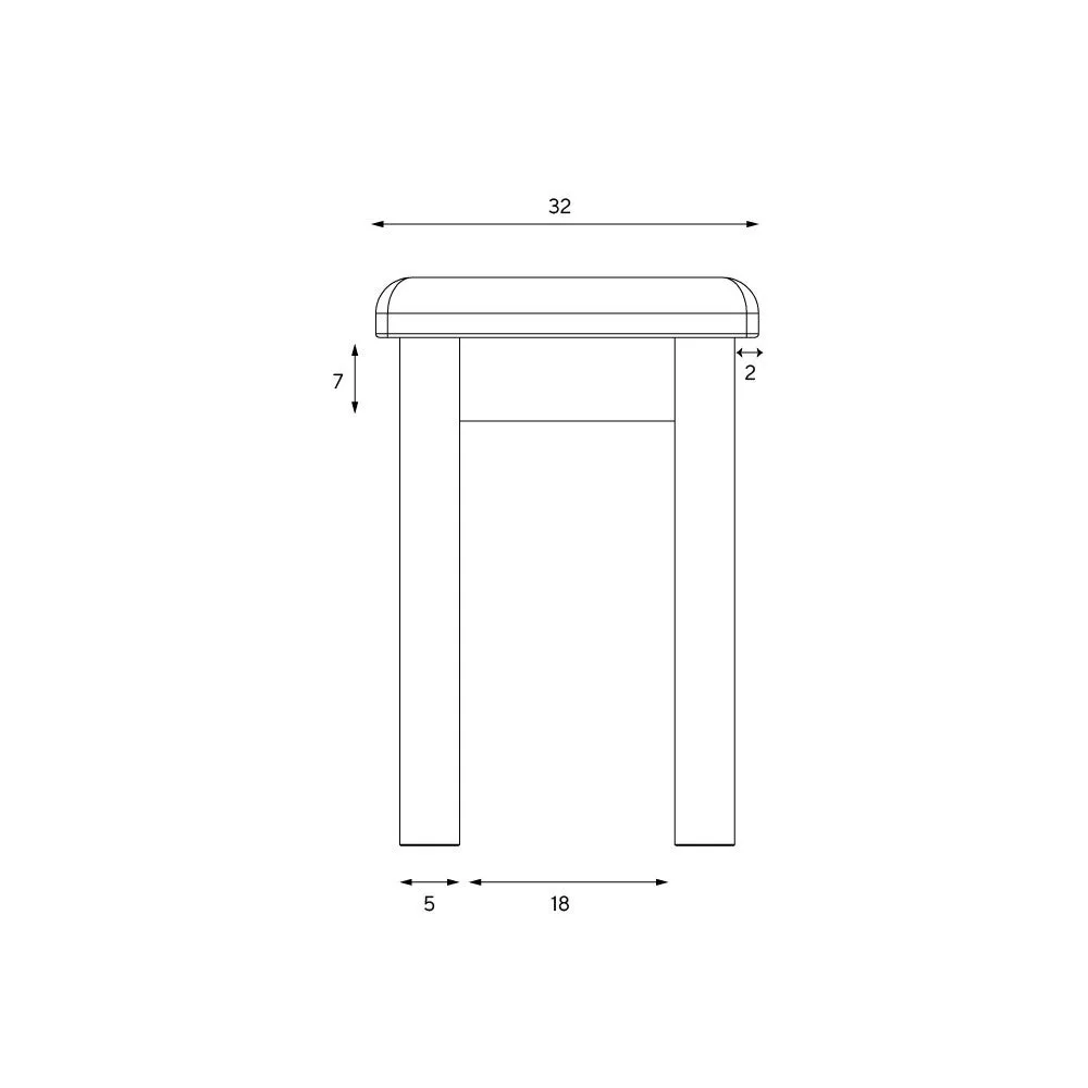 Chester Dressing Table Stool - Dove Grey