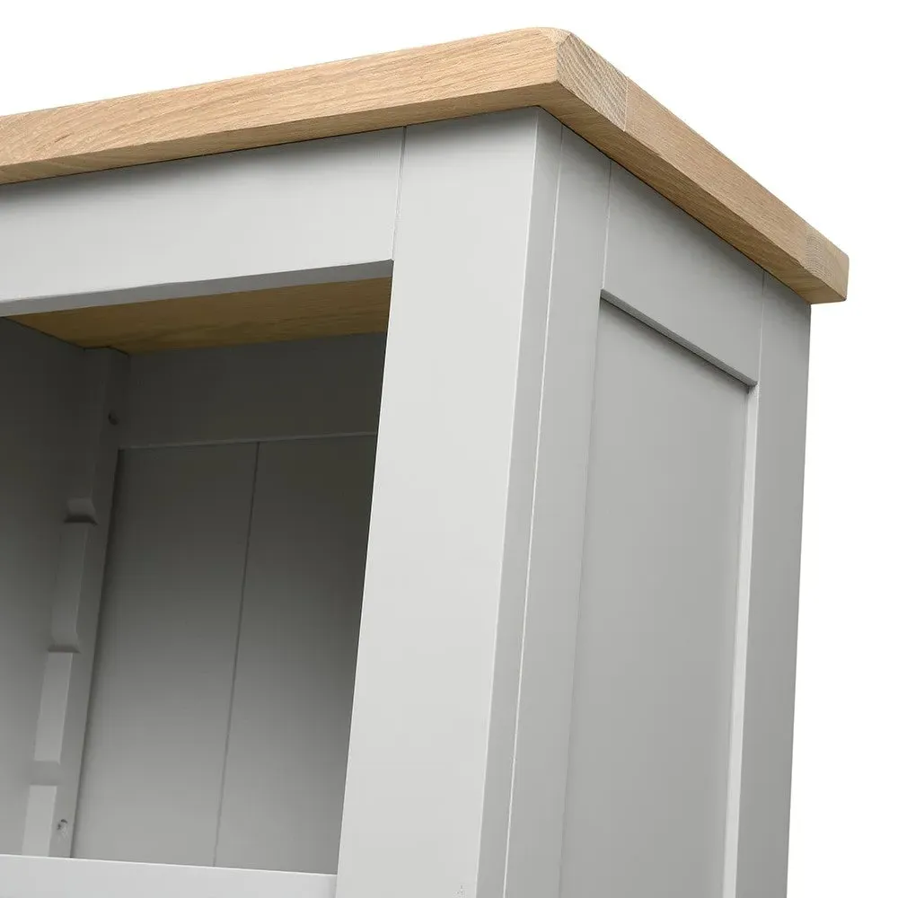 Chester Extra Large TV and Media Storage Unit - Dove Grey, Oak