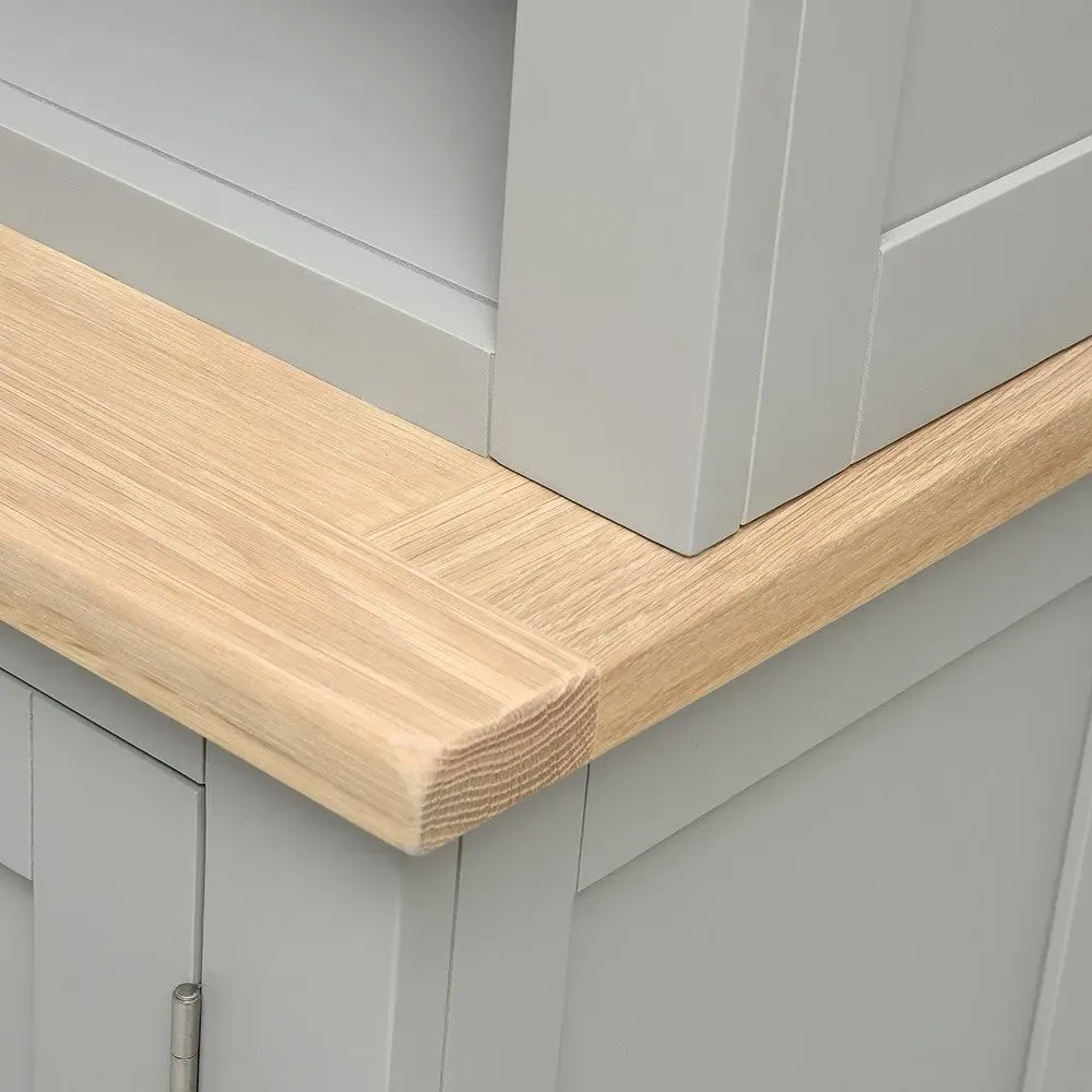 Chester Extra Large TV and Media Storage Unit - Dove Grey, Oak