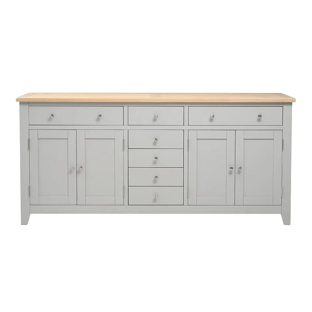 Chester Grand Sideboard - Dove Grey, Oak