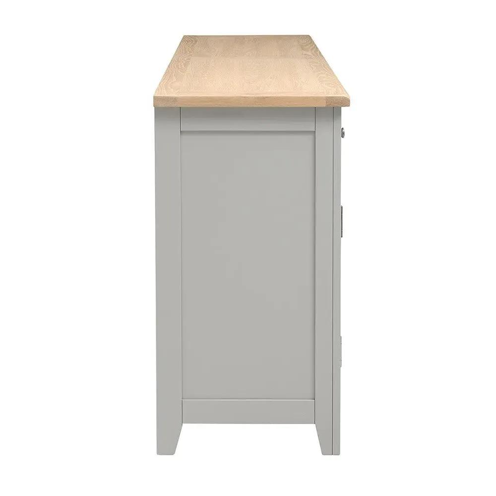 Chester Grand Sideboard - Dove Grey, Oak