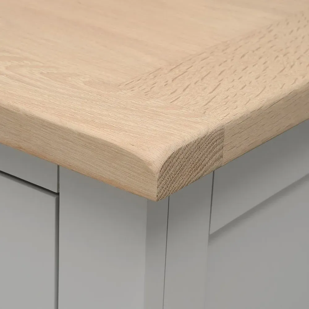 Chester Grand Sideboard - Dove Grey, Oak