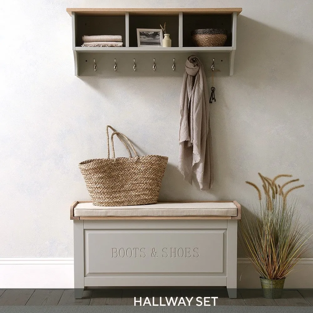 Chester Hallway Boot Bench Set - Dove Grey