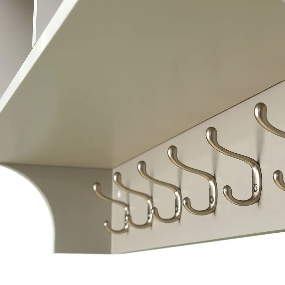 Chester Hallway Shoe Bench Set - Dove Grey