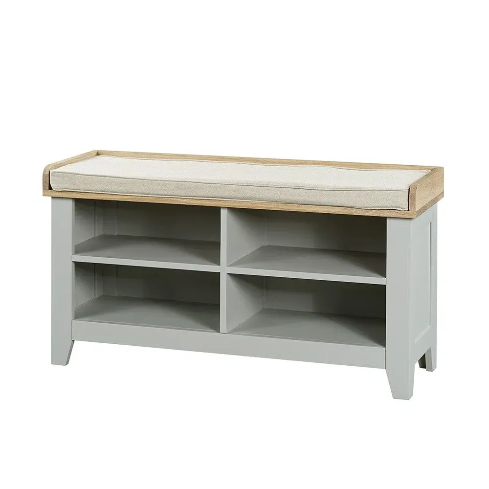 Chester Hallway Shoe Bench Set - Dove Grey