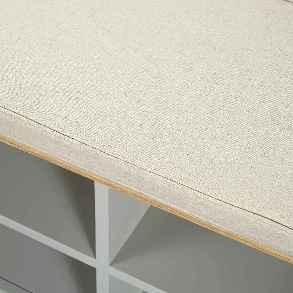 Chester Hallway Shoe Bench Set - Dove Grey