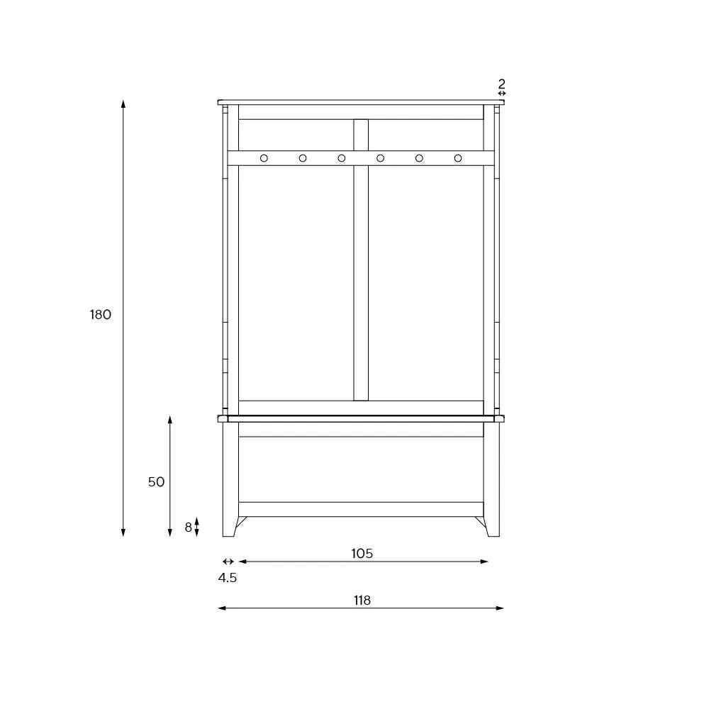 Chester Hallway Tidy with Storage - Dove Grey, Oak