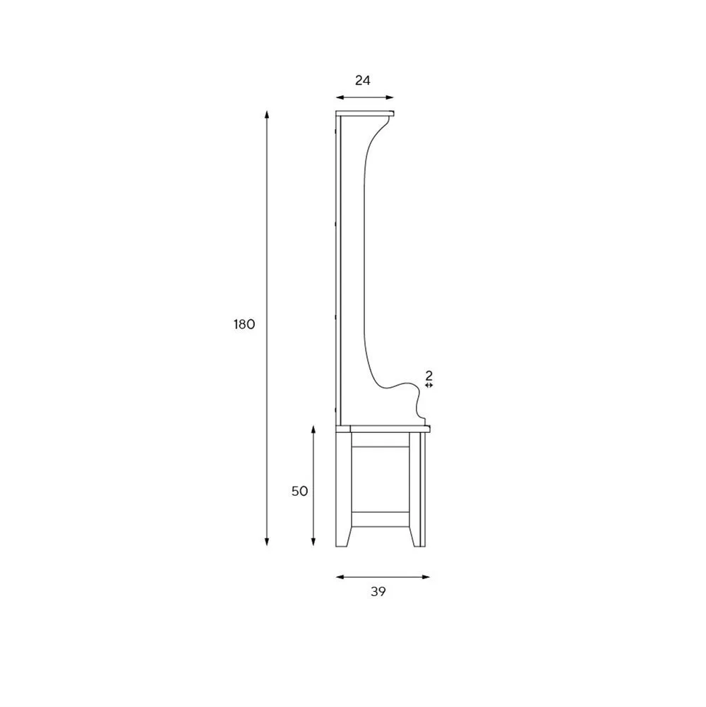 Chester Hallway Tidy with Storage - Dove Grey, Oak