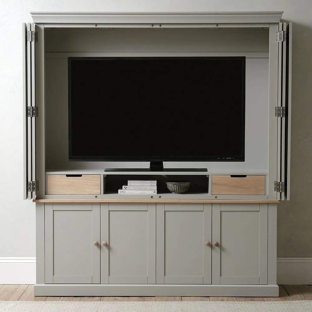 Chester Hideaway Media Unit - Dove Grey
