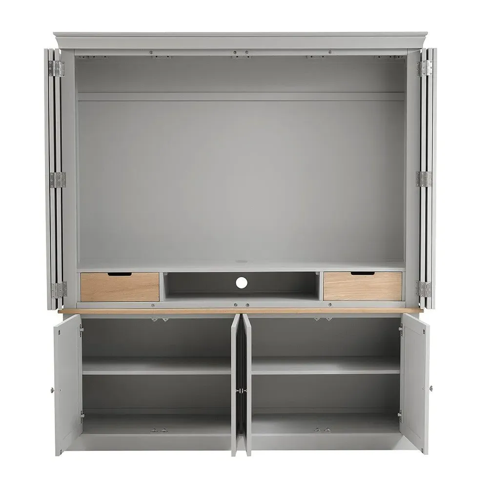 Chester Hideaway Media Unit - Dove Grey