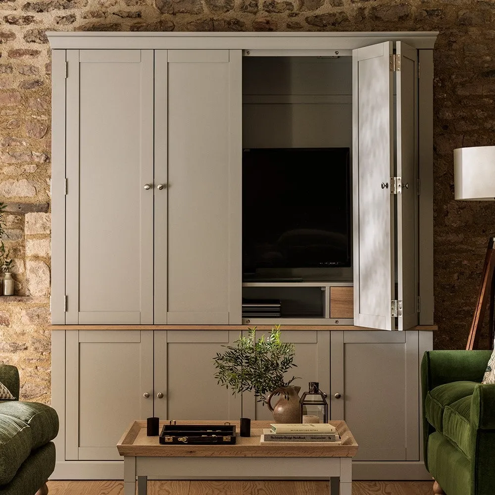 Chester Hideaway Media Unit - Dove Grey