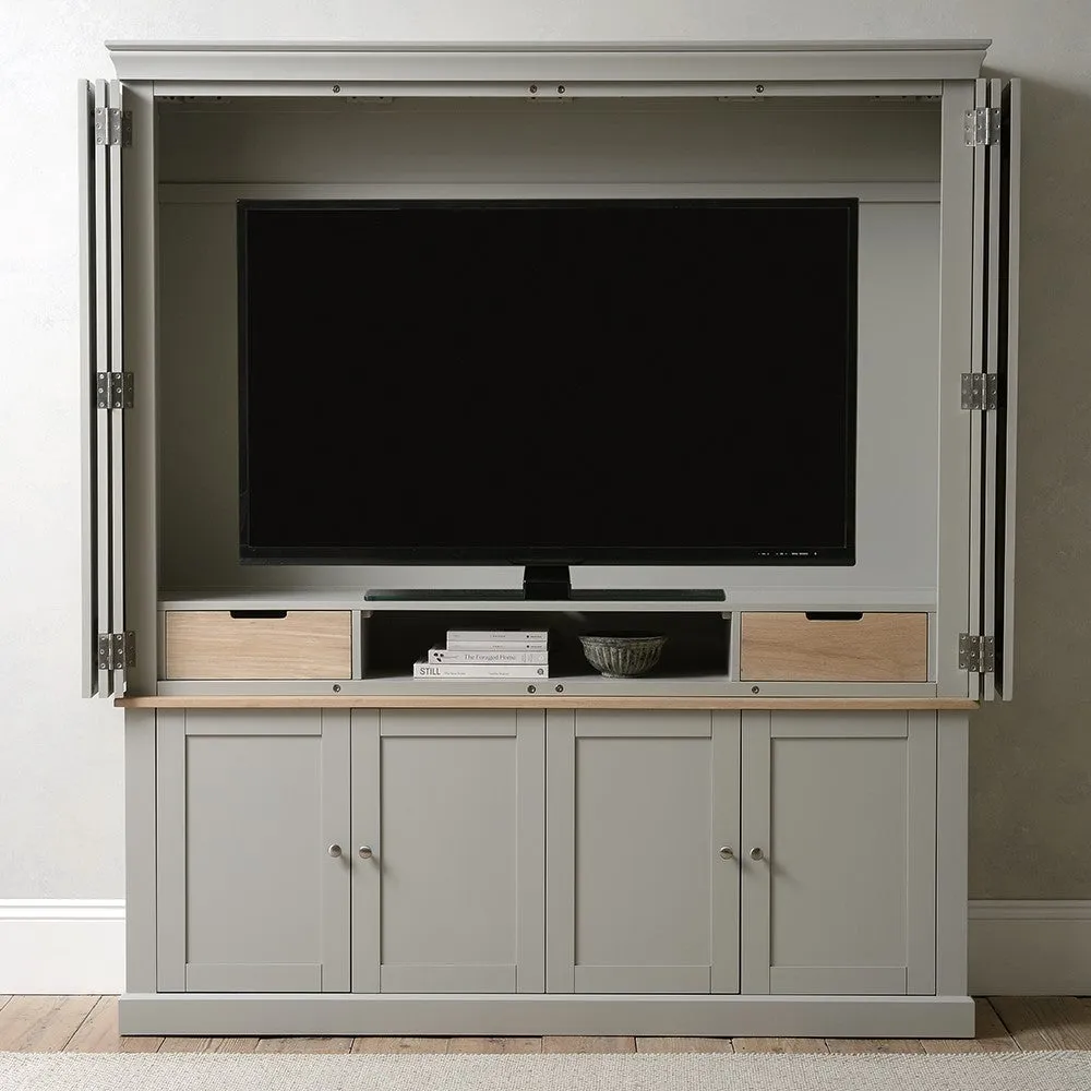 Chester Hideaway Media Unit - Dove Grey