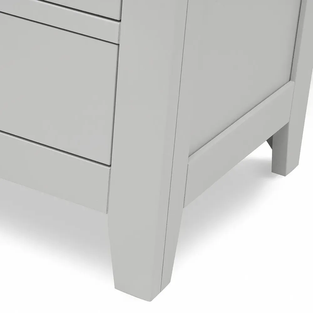 Chester Jumbo Bedside Table - Dove Grey, Oak