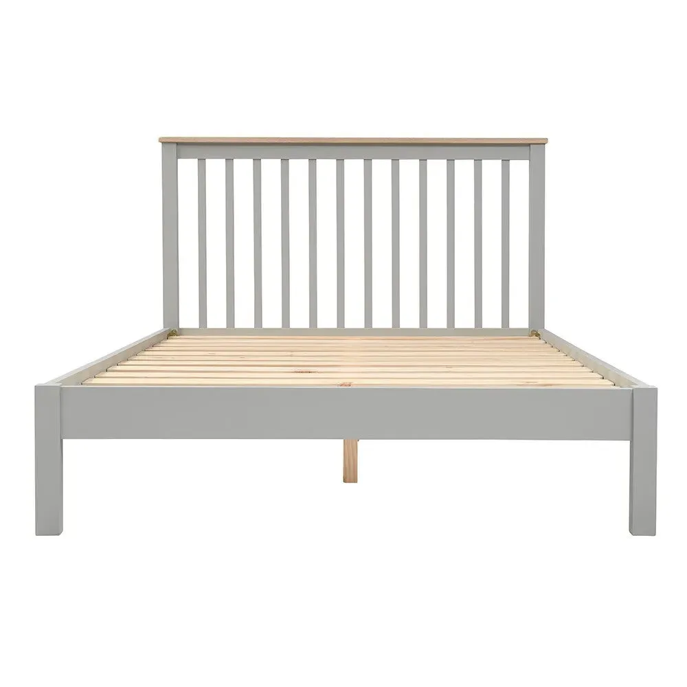 Chester King Size Bed Frame - Grey, Oak