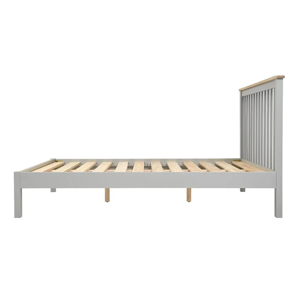 Chester King Size Bed Frame - Grey, Oak