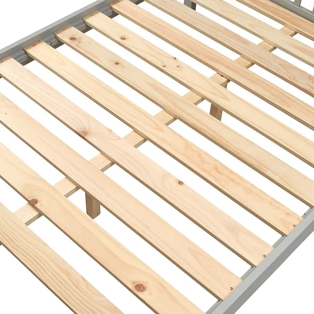 Chester King Size Bed Frame - Grey, Oak