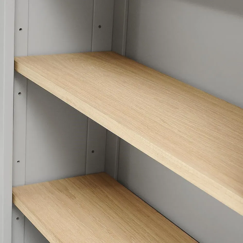 Chester Large Bookcase - Dove Grey, Oak