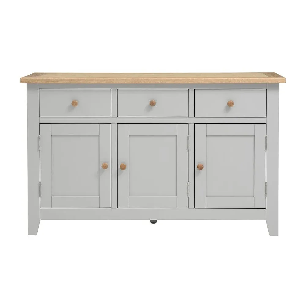Chester Large Sideboard - Grey, Oak