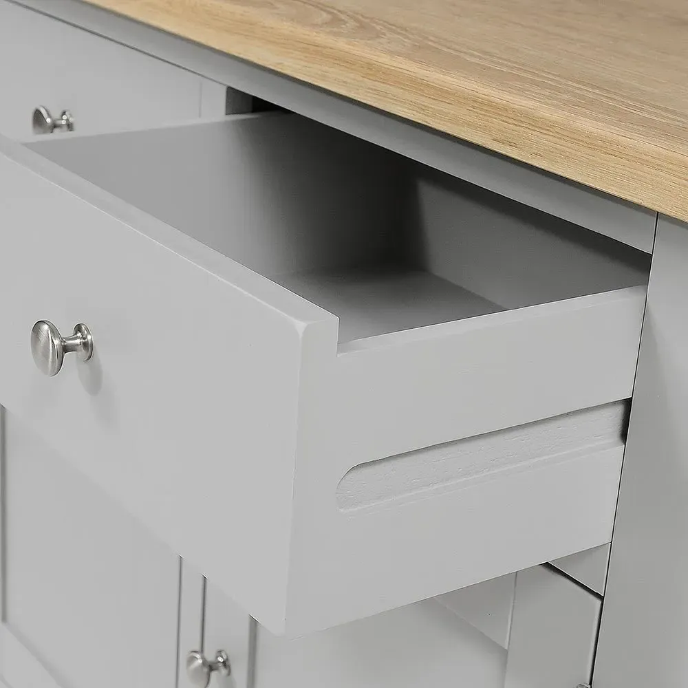 Chester Large Sideboard - Grey, Oak