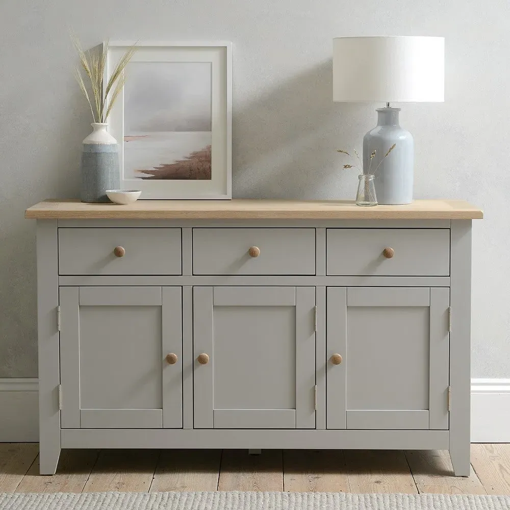 Chester Large Sideboard - Grey, Oak image
